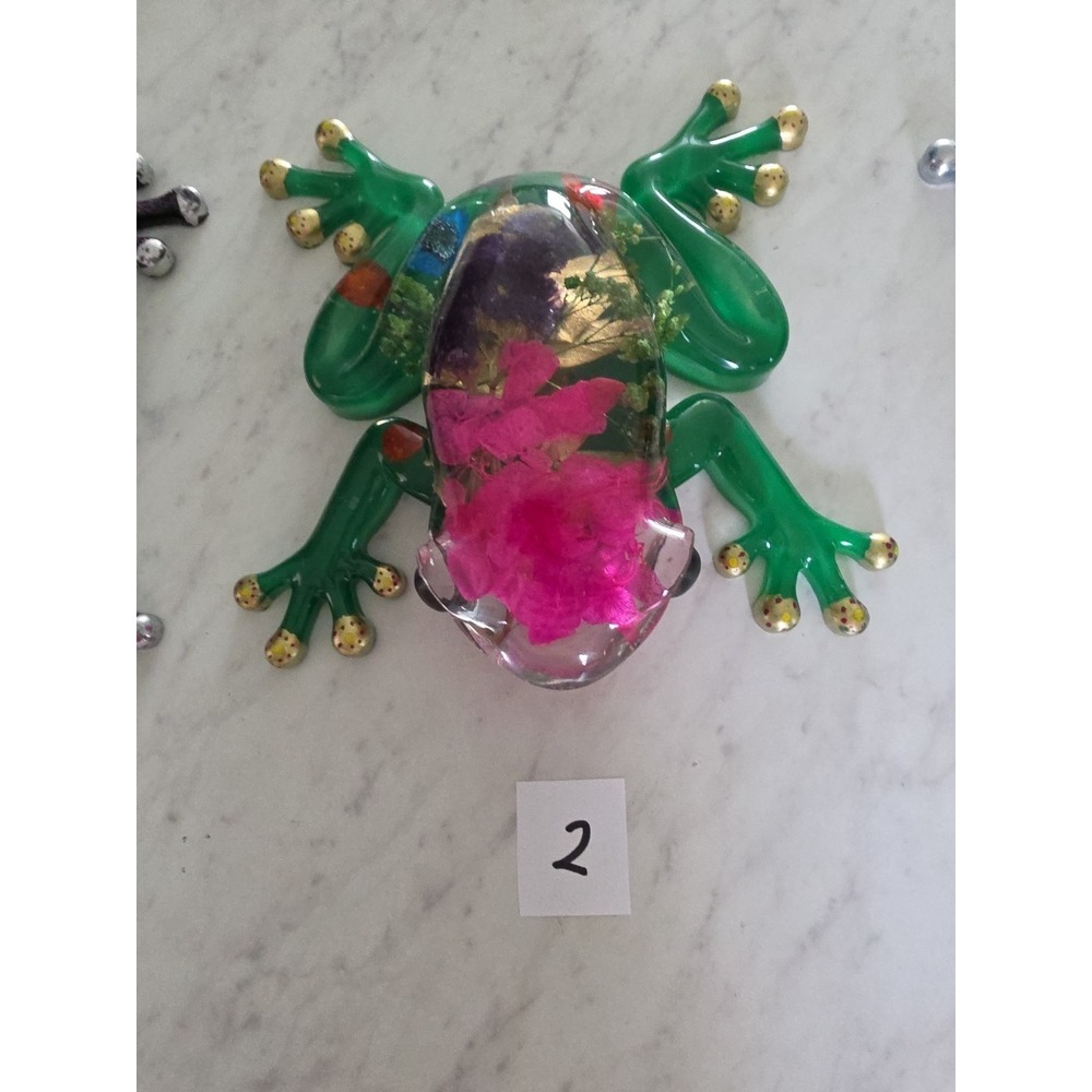 Large Handmade Resin Decorative Frog - Picture 5 of 13